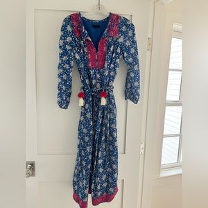 Jcrew block print midi dress